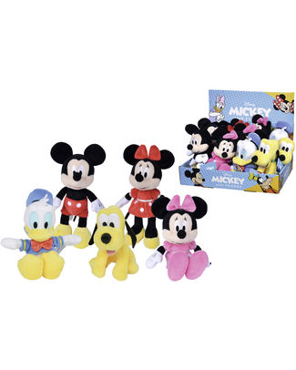 PELUCHE DISNEY MICKEY, MINNIE, DONALD ET PLUTO 20CM (à l'unité)